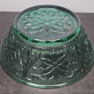 Vintage Tiara Glass Bowl by Indiana Glass Co Spruce Green Serving Bowl